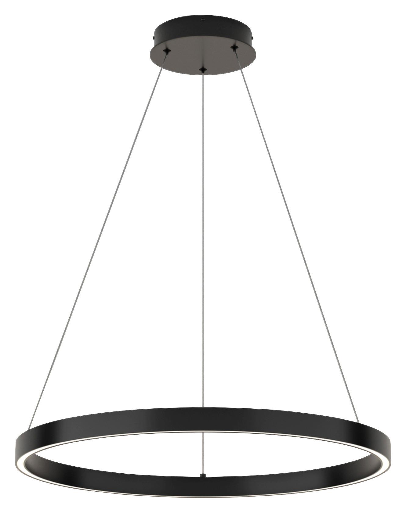 Pendelleuchte Rim Schwarz max. 37 Watt - Schwarz, Basics, Metall (60/120cm) - MAYTONI