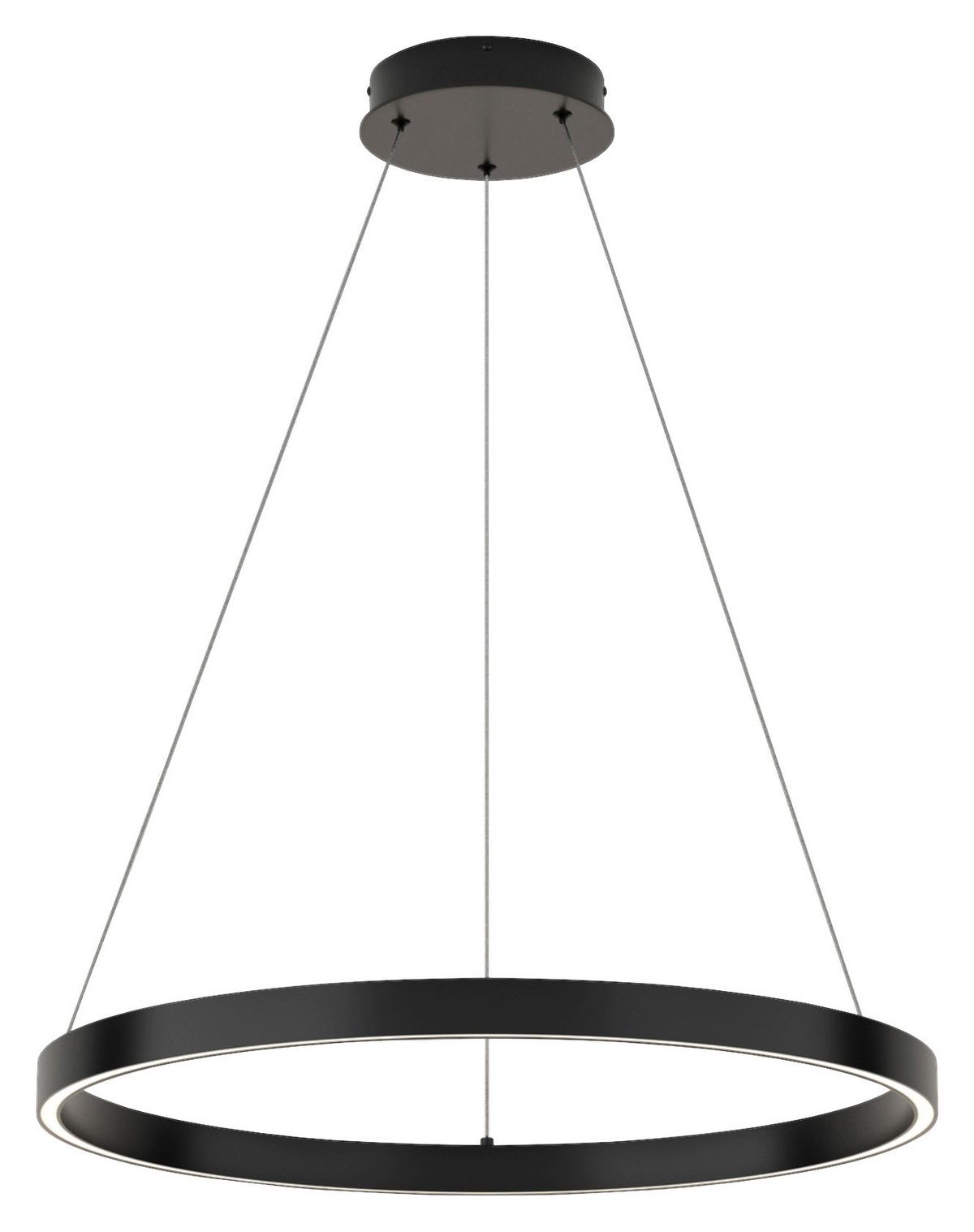 Pendelleuchte Rim Schwarz max. 37 Watt - Schwarz, Basics, Metall (60/120cm) - MAYTONI