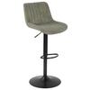 Taburet de bar LOVIS - verde/negru, Modern, metal/textil (46/89.5-111.5/52cm) - Mömax