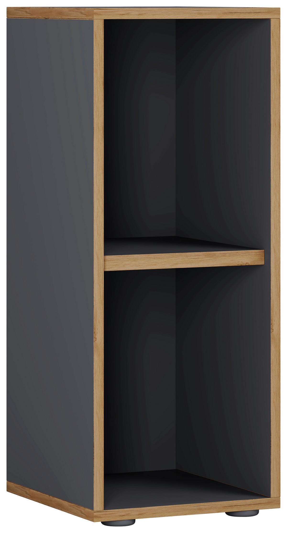 AKTENREGAL SALIA B30 - Honigeiche/Anthrazit, Design, Holzwerkstoff/Kunststoff (30/74/33cm) - MID.YOU