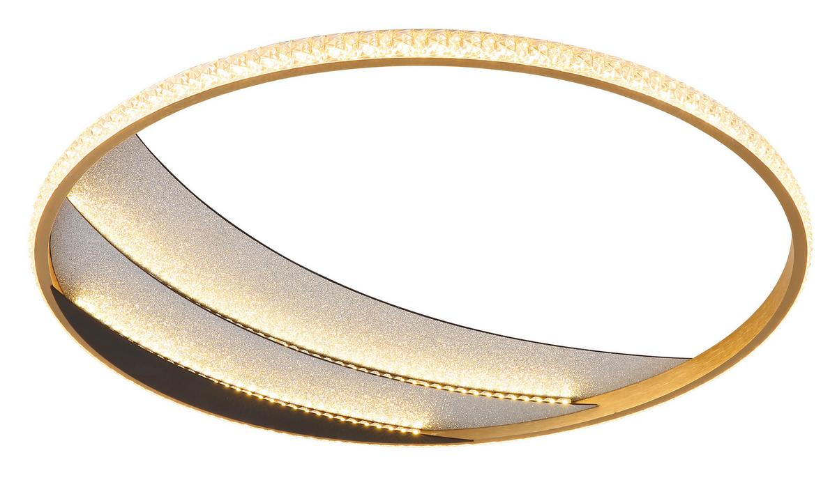 Led Stropna Svjetiljka Constance - prozirno/boje kroma, Design, metal/plastika (52/6cm) - Globo