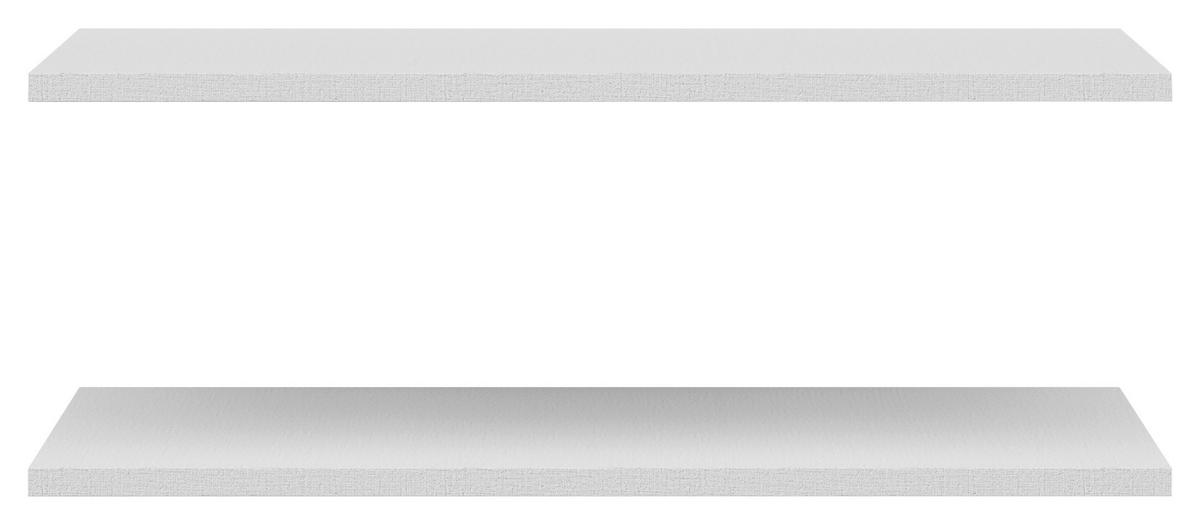 Einlegebodenset Milos Weiss, 2-teilig - Weiss, Modern, Holzwerkstoff (88/1,6/50cm) - Mömax
