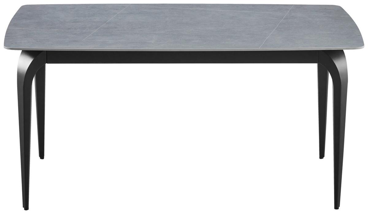Jedilna Miza Ibiza, Keramika, Siva, 160x90 - siva/črna, Moderno, kovina/keramika (160/90/76cm)