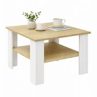 Couchtisch Disalo - Honigeiche/Weiss, Design, Holzwerkstoff (55/55/44cm) - Livetastic