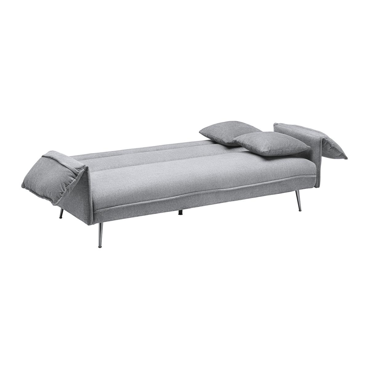 Schlafsofa grau, "Lana" - Dunkelgrau/Grau, Modern, Holz/Textil (199/89/95cm) - Bessagi Home