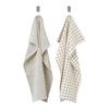 SET DE TORCHONS THEO - noir/blanc, textile (50/70cm) - Mömax