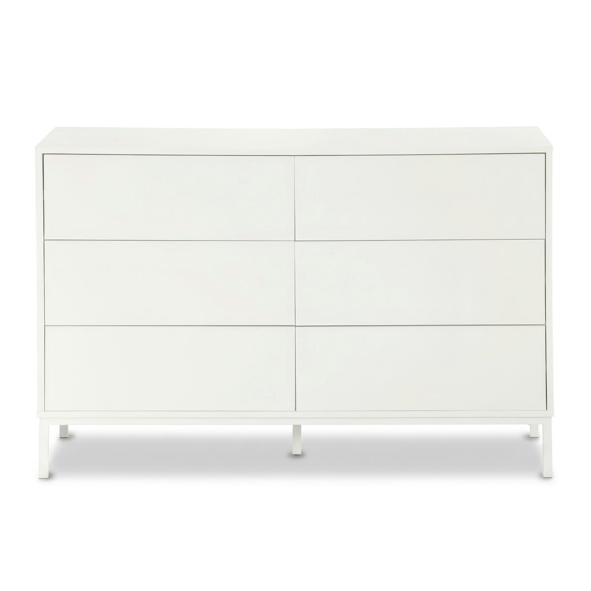 Sideboard Amber Weiß MDF/Eisen - Weiß, MODERN, Holzwerkstoff/Metall (120/80/40cm) - Bessagi Home