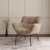 RELAXFÅTÖLJ ROBIN - brun/svart, Modern, metall/textil (72/78/81cm) - Bessagi Home