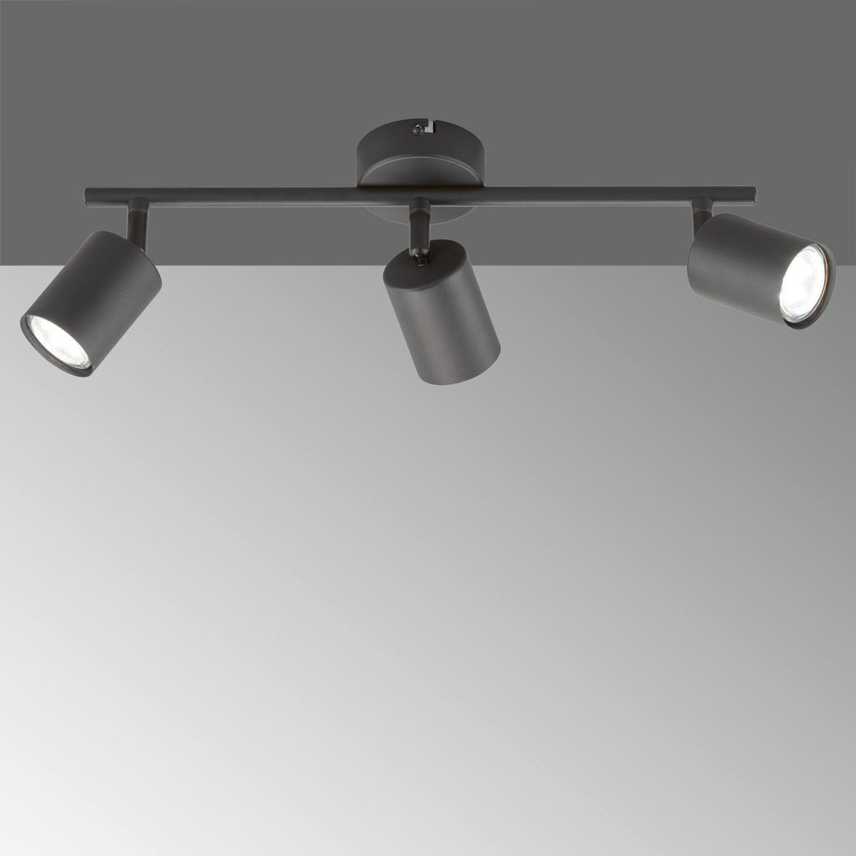 LED-Deckenleuchte Vano Schwarz max. 4 Watt - Schwarz, Basics, Metall (42/8/12cm) - Fischer & Honsel