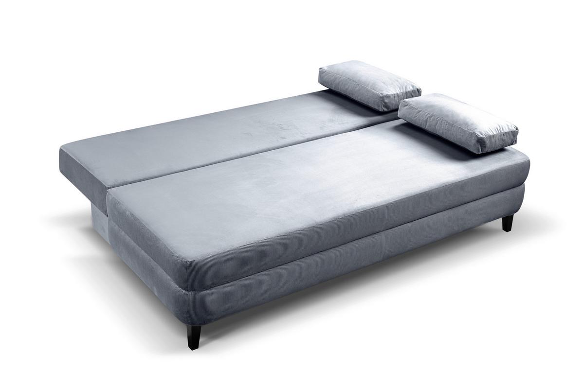 Schlafsofa Sorto Blaugrau - Blaugrau/Schwarz, Basics, Holz/Textil (200/91/100cm) - MID.YOU