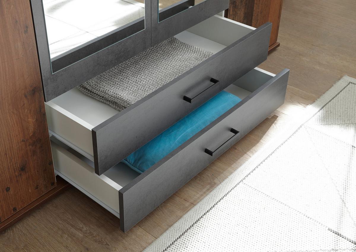 Ormar S Klasičnim Vratima Chicago - boje bagrema/boje škriljevca, Basics, staklo/drvni materijal (159/196/53,5cm) - MID.YOU