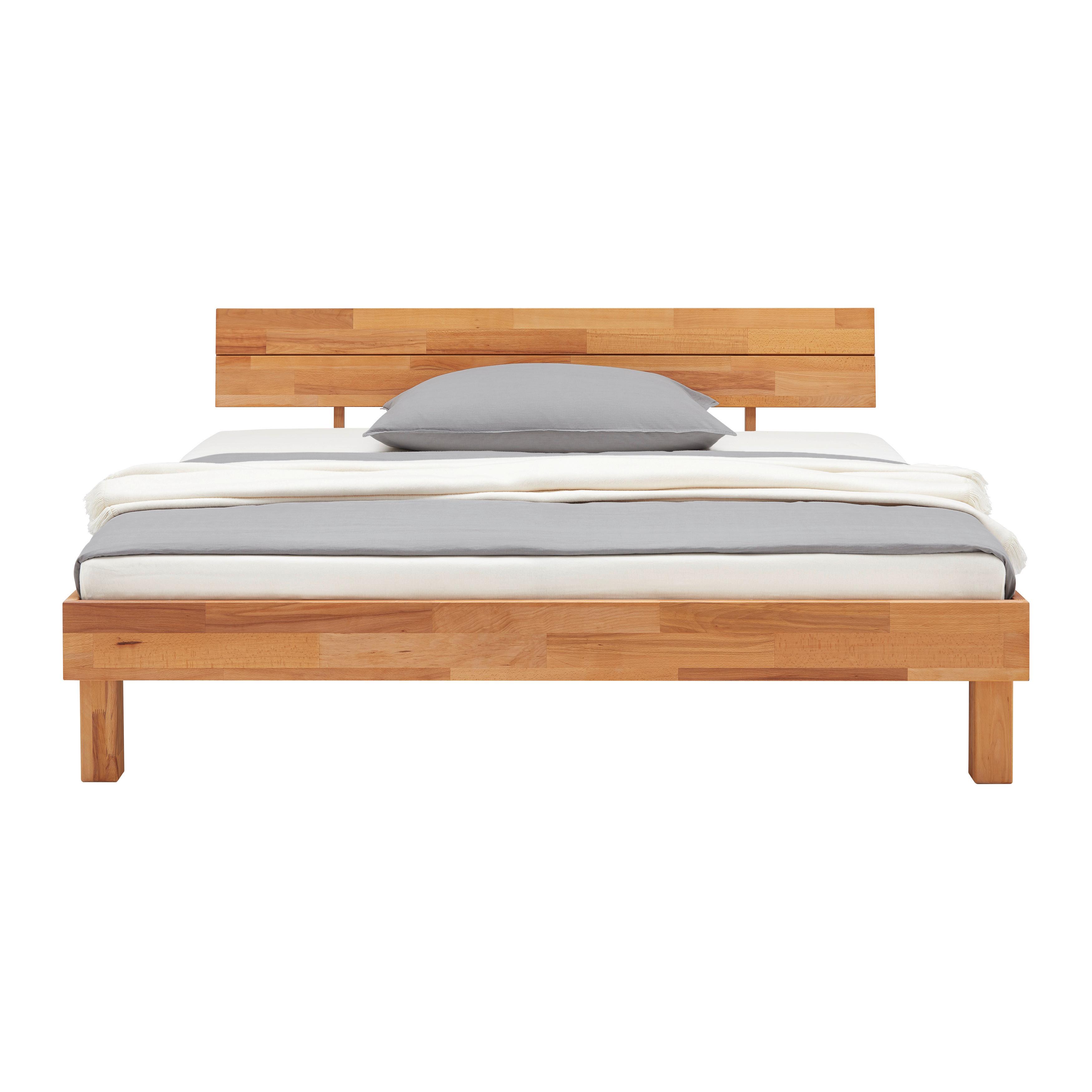 Bett aus Massiv Holz ca. 160x200cm - Naturfarben, KONVENTIONELL, Holz (160/200cm) - ecoTree
