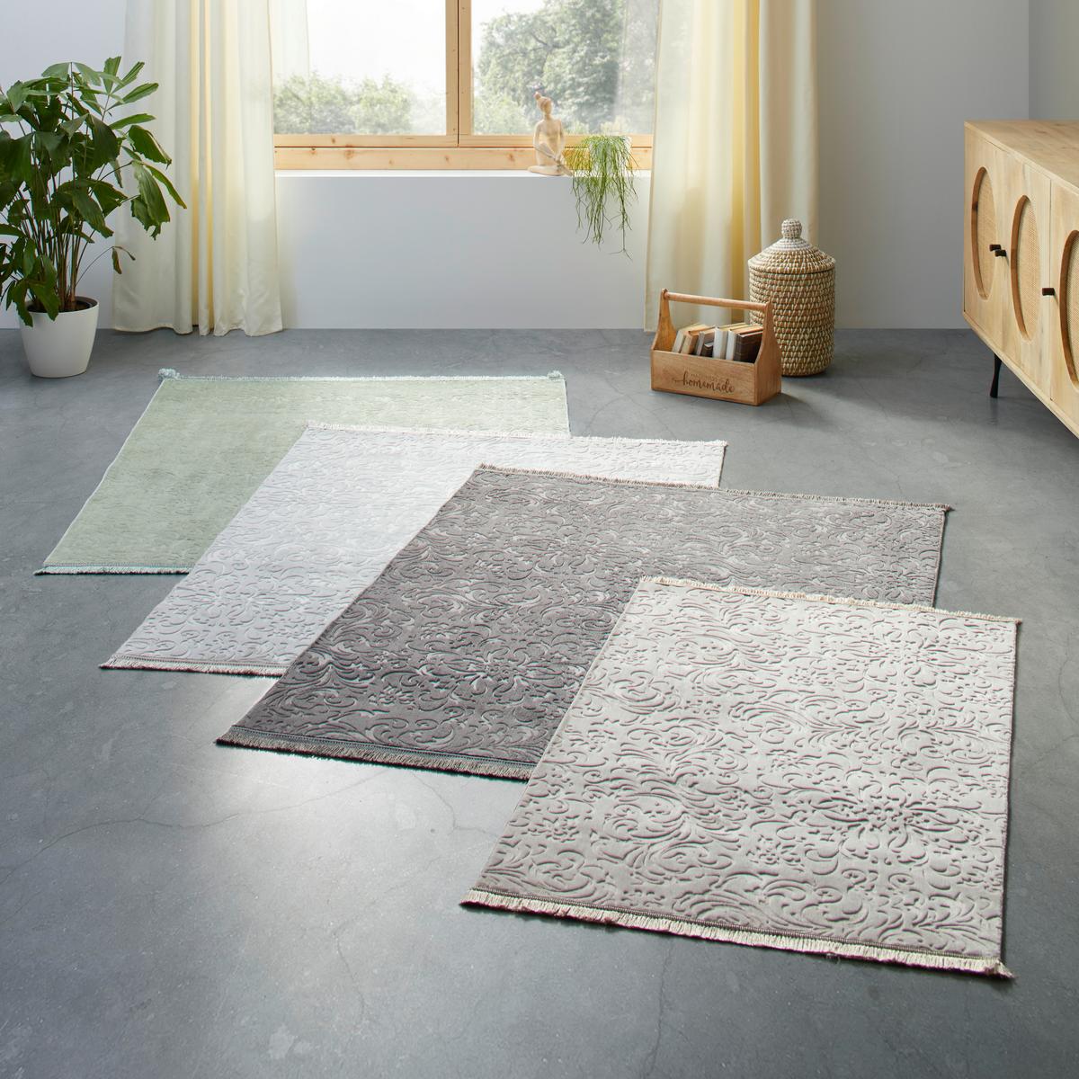 Webteppich Daphne 2 in Grau ca. 120x160cm - Grau, MODERN, Textil (120/160cm) - Modern Living