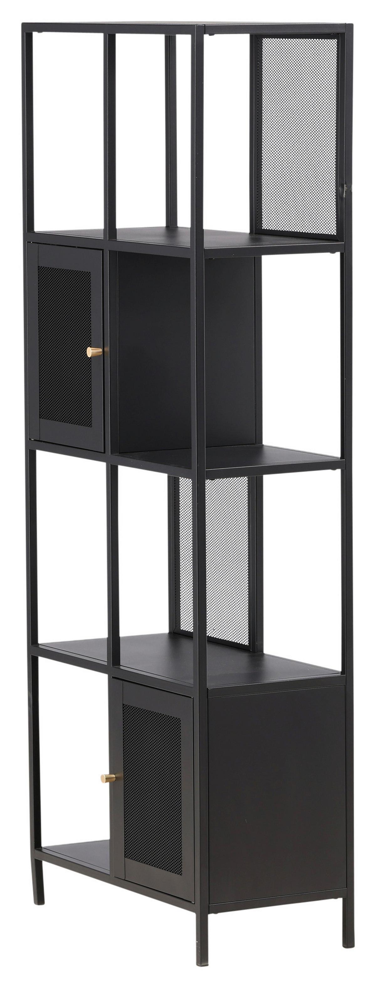 REGAL NETT - Schwarz, Design, Metall (70/180/35cm) - Livetastic
