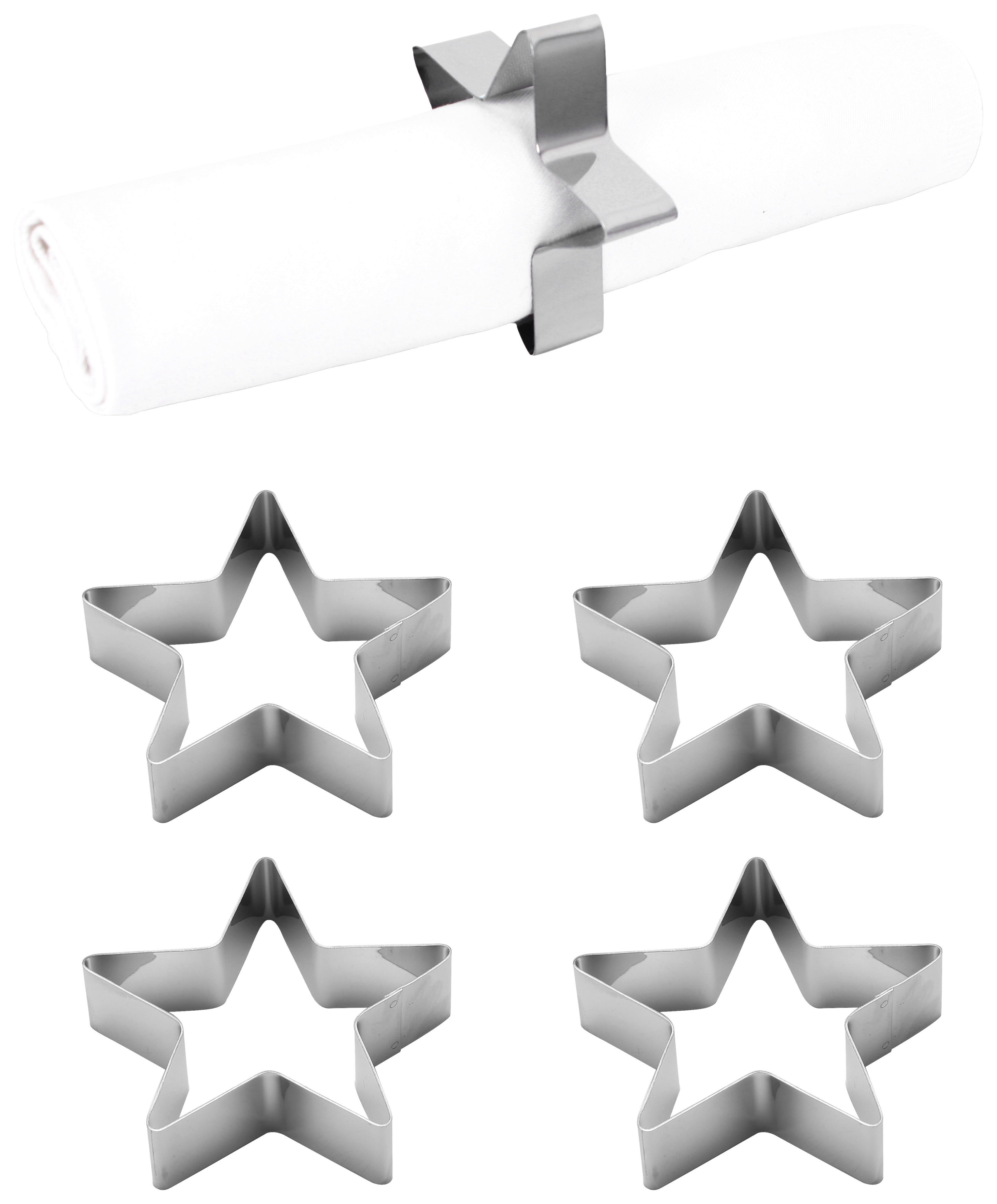 Szalvétagyűrű Echtwerk Serviettenring-Set - ezüstszínű, Design, fém (7cm) - Echtwerk