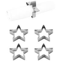 Szalvétagyűrű Echtwerk Serviettenring-Set - ezüstszínű, Design, fém (7cm) - Echtwerk