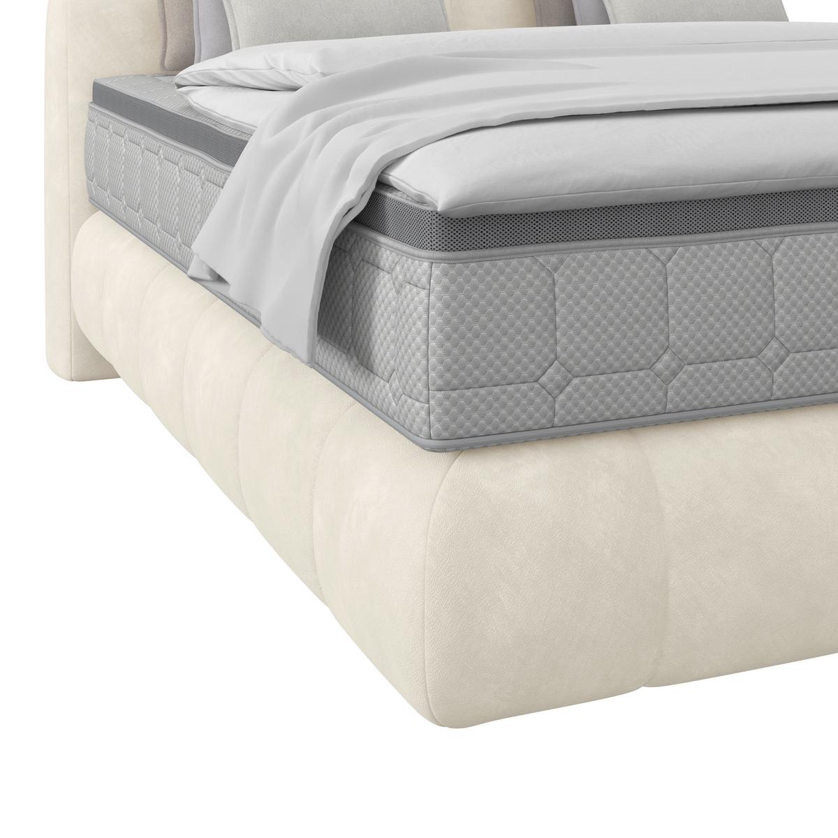 Boxspring Krevet Nobu - crna/boje šampanjca, Trend, drvo/tekstil (180/200cm) - Premium Living