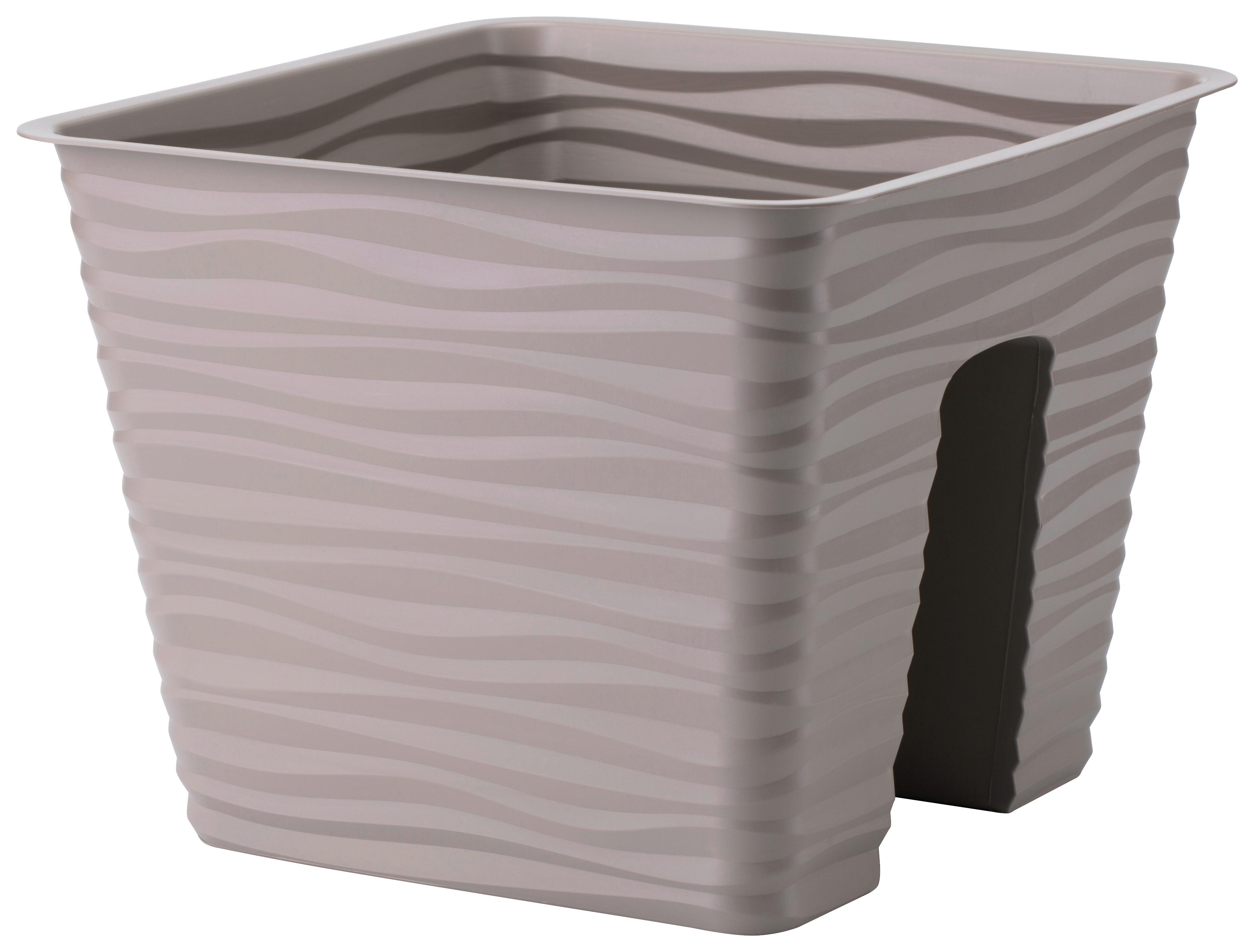 Ghiveci decorativ Sardun Bridge - taupe, Basics, plastic (27/21cm)