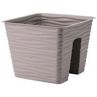 Ghiveci decorativ Sardun Bridge - taupe, Basics, plastic (27/21cm)