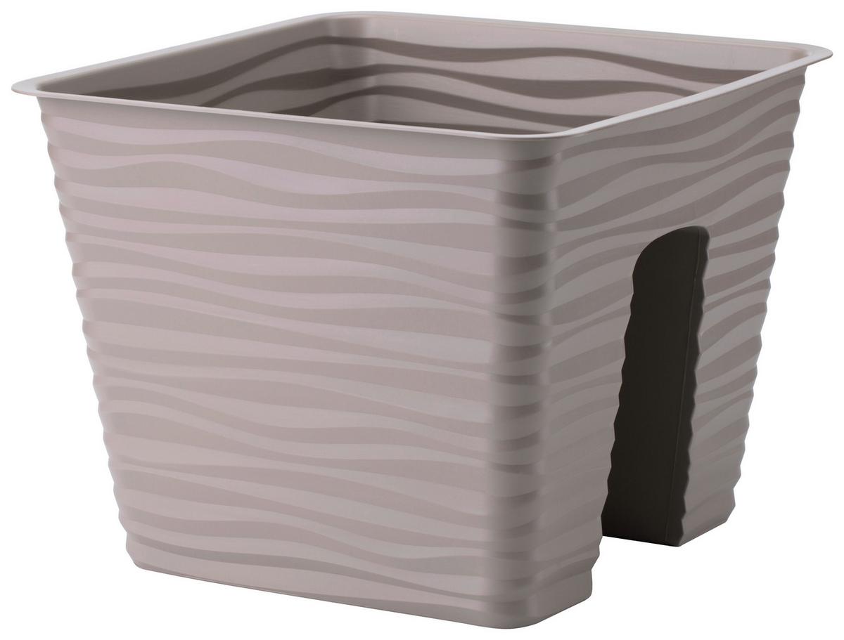 Ghiveci decorativ Sardun Bridge - taupe, Basics, plastic (27/21cm)