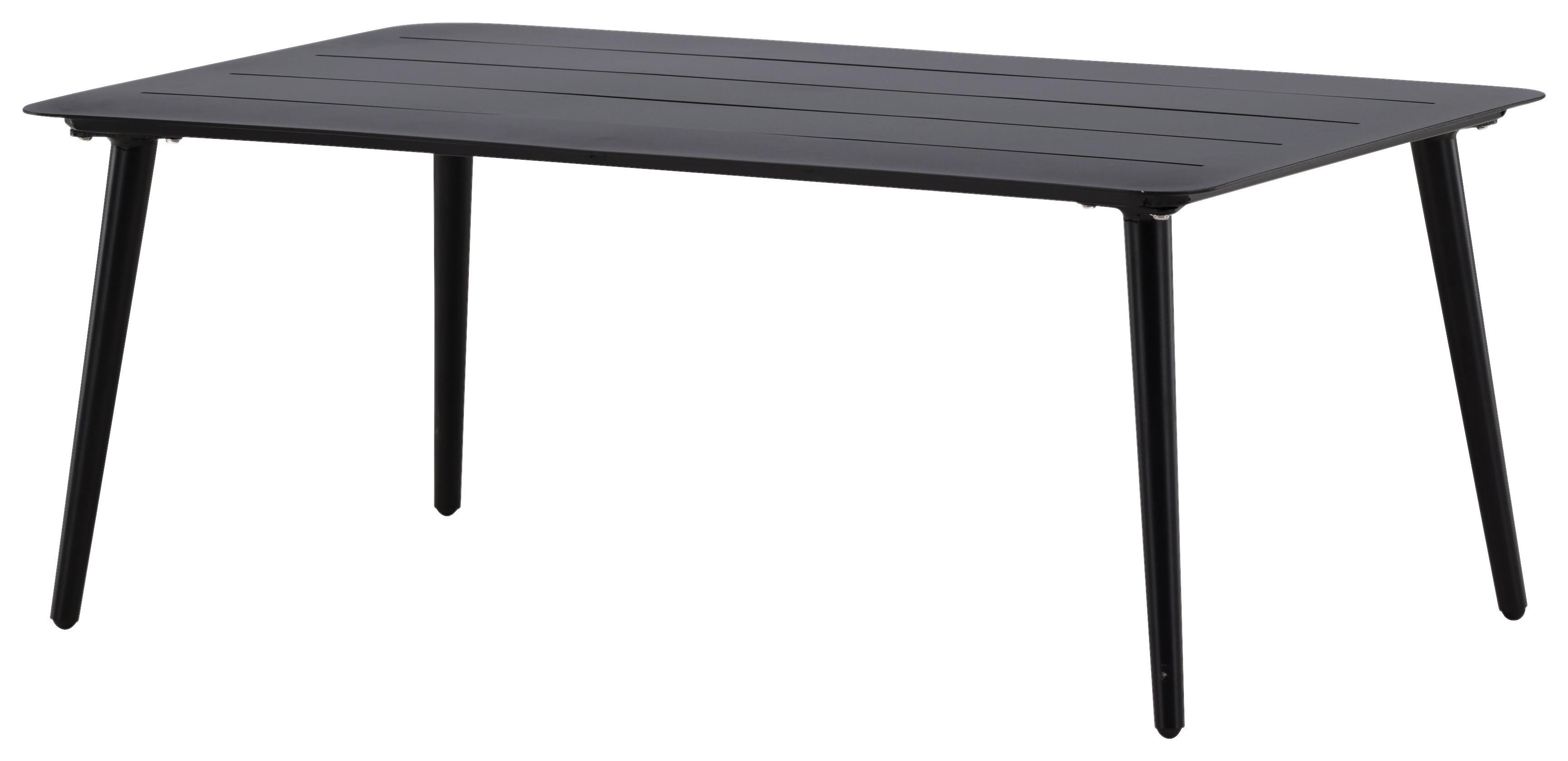 LOUNGETISCH LINA - Schwarz, KONVENTIONELL, Metall (100/60/40cm) - Gardenson