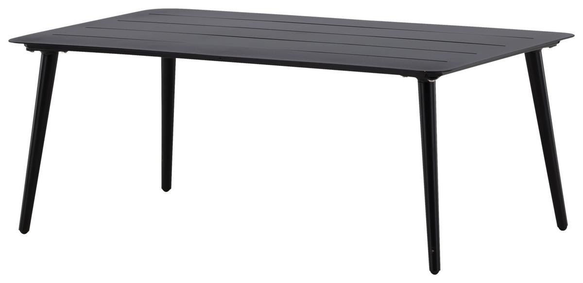 LOUNGETISCH LINA - Schwarz, KONVENTIONELL, Metall (100/60/40cm) - Gardenson