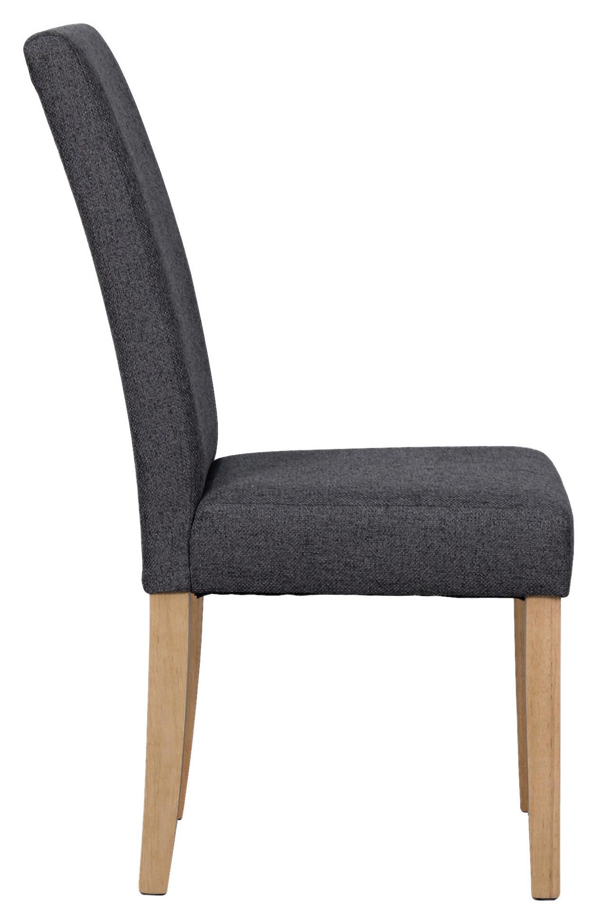 STUHL-SET ELIAS - Dunkelgrau/Schwarz, MODERN, Holz/Textil (47/99,5/60cm) - MID.YOU