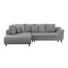 Kutna Garnitura Mendoza - siva/crna, Design, tekstil/drvo (197/309cm) - Modern Living
