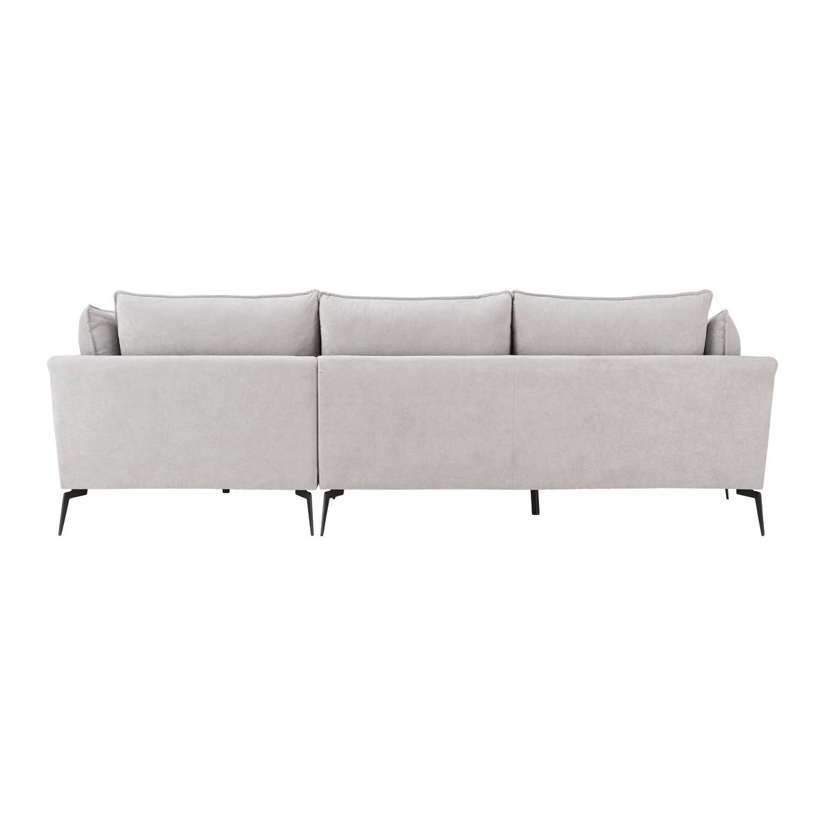 Sarokkanapé Sandro - világosszürke, Modern, textil/fa (258/86/82-160cm) - Bessagi Home