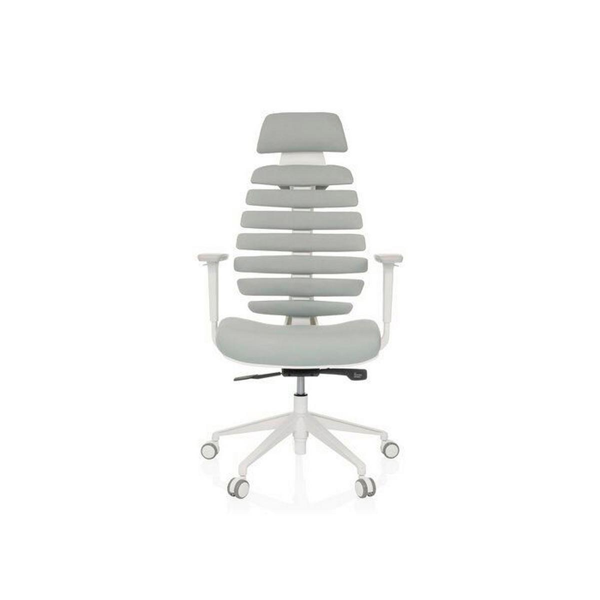 Pisarniški Stol Ergo Line W, Svetlo Siva - bela/svetlo siva, Moderno, umetna masa/tekstil (67/116 - 133/65cm) - MID.YOU