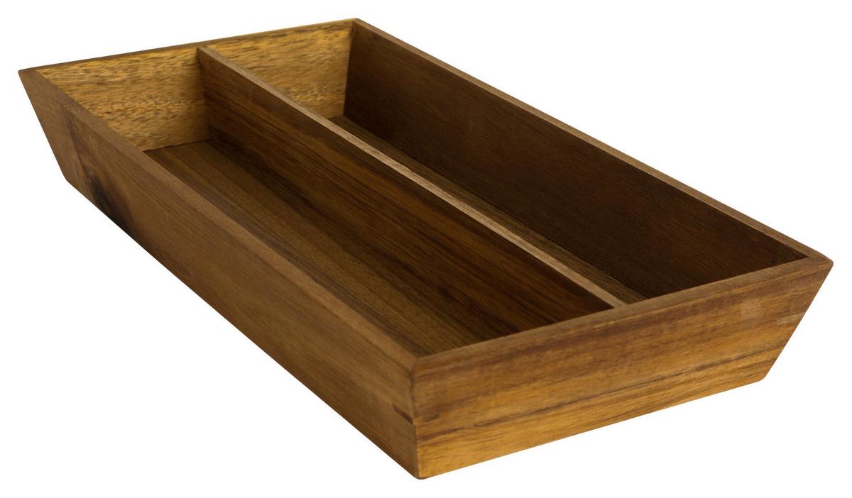 range-couverts in Naturfarben - couleur écru, Modern, bois (38,3/20/5,5cm) - Zandiara