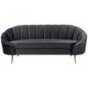 Trosed Stella, Temno Siva - temno siva/barve medenine, Design, kovina/tekstil (210/82/90cm) - Livetastic