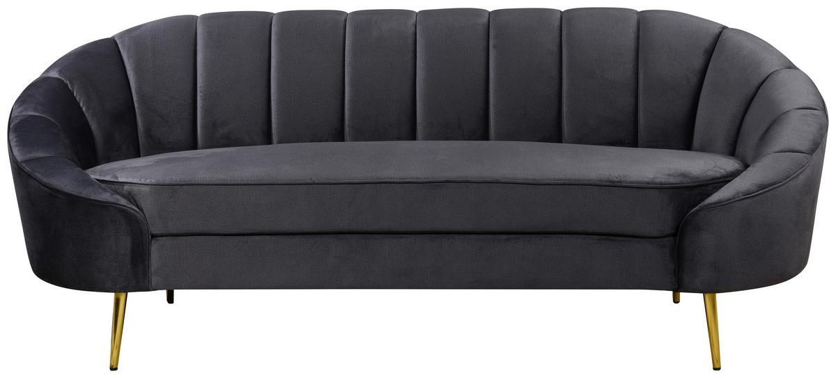 Trosed Stella, Temno Siva - temno siva/barve medenine, Design, kovina/tekstil (210/82/90cm) - Livetastic
