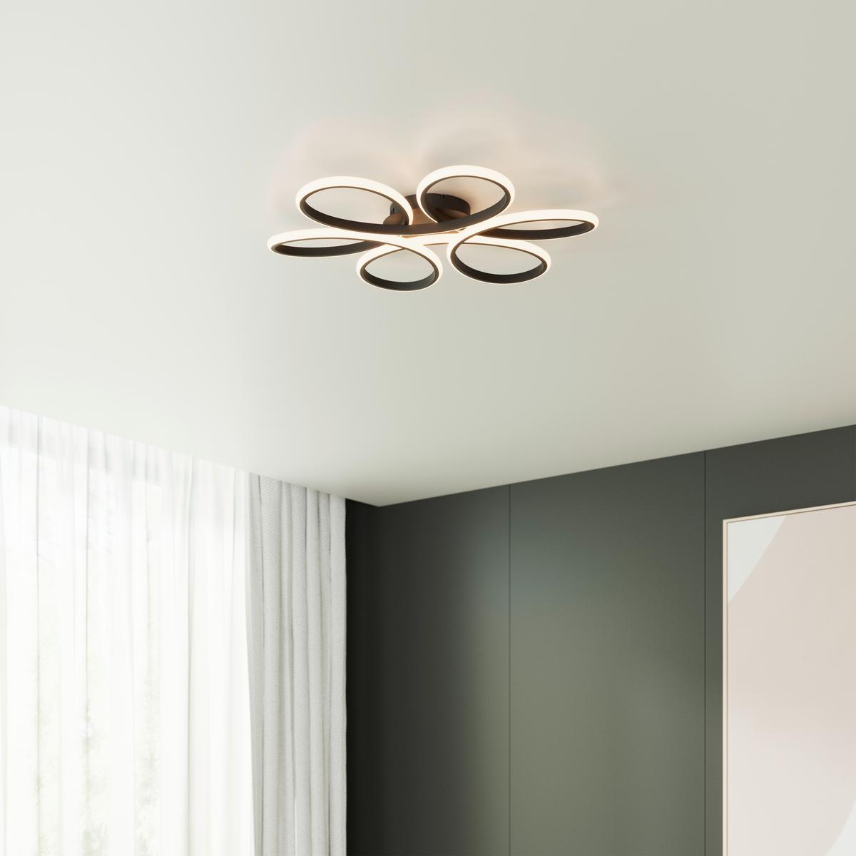 LAMPA SUFITOWA LED MATAR *SBN* - czarny, Design, tworzywo sztuczne/metal (70/10cm) - Novel
