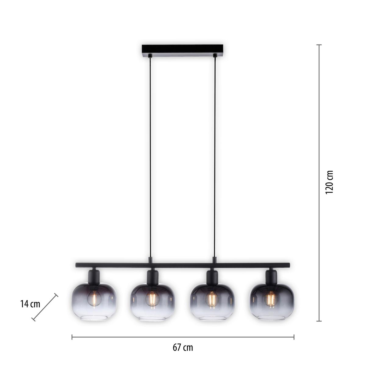 LAMPA ZWIESZANA 15421-18 ZEA - Modern, tworzywo sztuczne/metal (68/14/120cm)