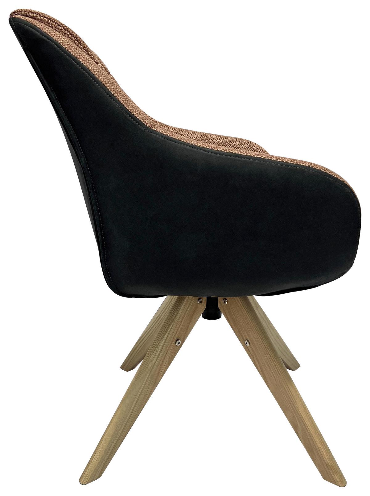 KRZESŁO Z PODŁOKIETNIKAMI FRESH - kolor dębowy/kolor rdzawy, Konventionell, drewno/tkanina (57/83,5/60cm) - Landscape