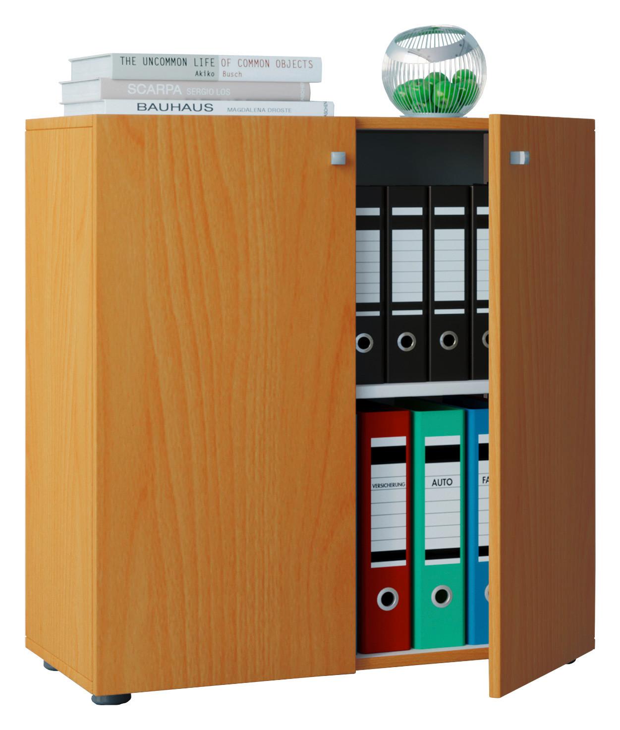 Aktenschrank Vandol Mini ca.70x74x39cm Buchefarben - Buchefarben, Basics, Holzwerkstoff (70/74/39cm) - MID.YOU