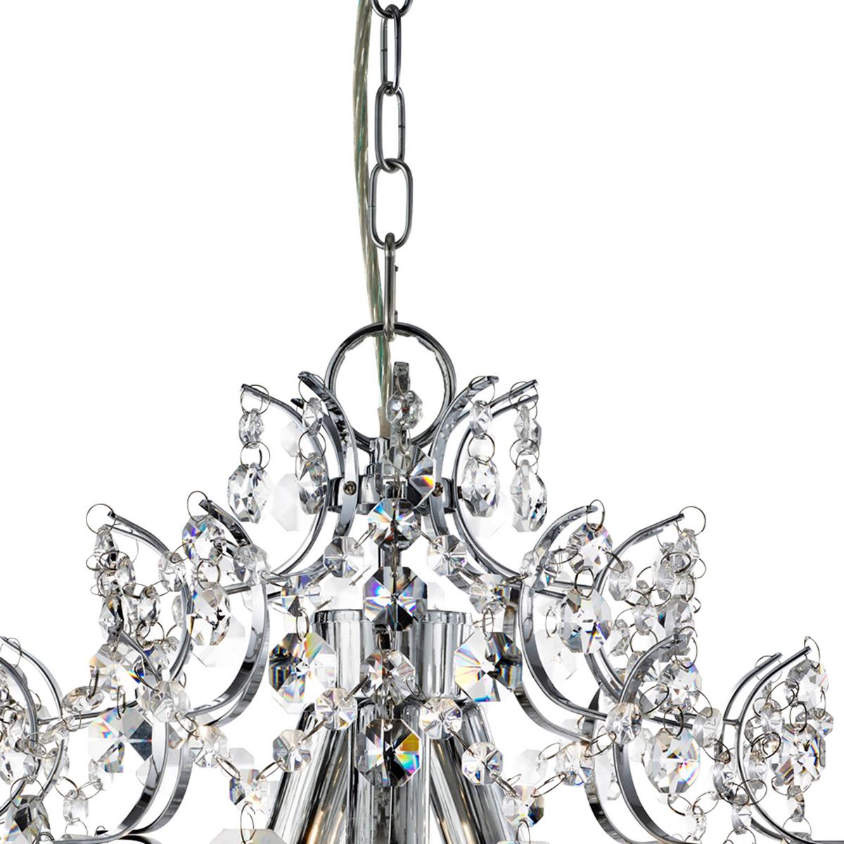 Kristály Függőlámpa Harrietta 7673-3cc - krómszínű, Design, üveg/fém (38/162cm)