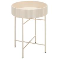 STOLIK BOCZNY SANDY - greige, Trend, materiał drewnopochodny/metal (39/46/39cm) - Xora