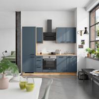 Küchenleerblock Easytouch High o. Geräte Blau - Blau/Eichefarben, MODERN, Holzwerkstoff/Metall (240cm) - Nobilia