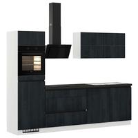 Küchenblock IBC ohne Geräte ca. 280 cm Eiche dunkel - Eiche dunkel/Hellgrau, Design, Holzwerkstoff (280cm) - Impuls