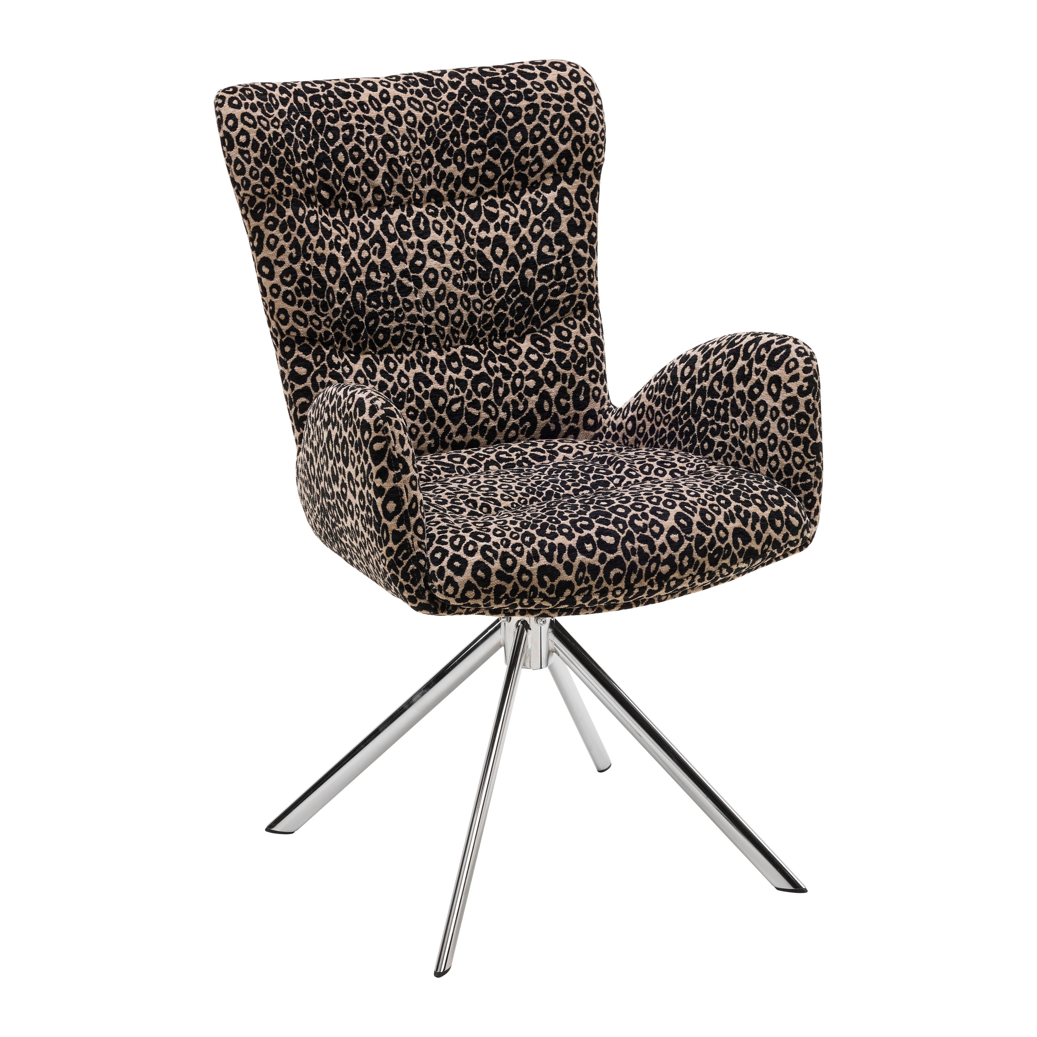 Sessel Liam -Trend- - Chromfarben/Schwarz, Lifestyle, Textil/Metall (58/65/91cm) - Mömax