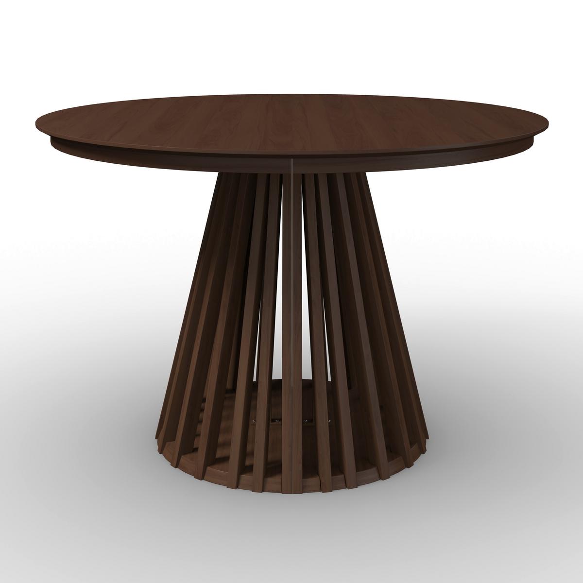 Ausziehtisch Ennio Walnussfarben Echtholz rund - Walnussfarben, MODERN, Holz/Holzwerkstoff (150/75/120cm) - Bessagi Home