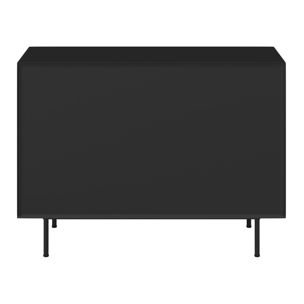 Kommode Giorgia Schwarz/Natur Echtholz/MDF - Goldfarben/Schwarz, MODERN, Holz/Metall (90/66/40cm) - Bessagi Home