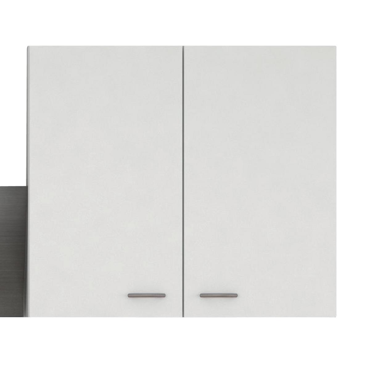 Küchenblock in Weiss inkl. Geräte und Spüle - Edelstahlfarben/Hellgrau, MODERN, Holzwerkstoff/Kunststoff (270cm) - FlexWell