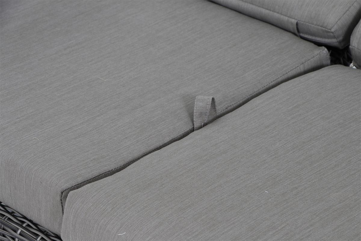 Loungegarnitur Corido 4-tlg. Grau - Grau, Basics, Keramik/Kunststoff (72/103/160cm) - Siena Garden