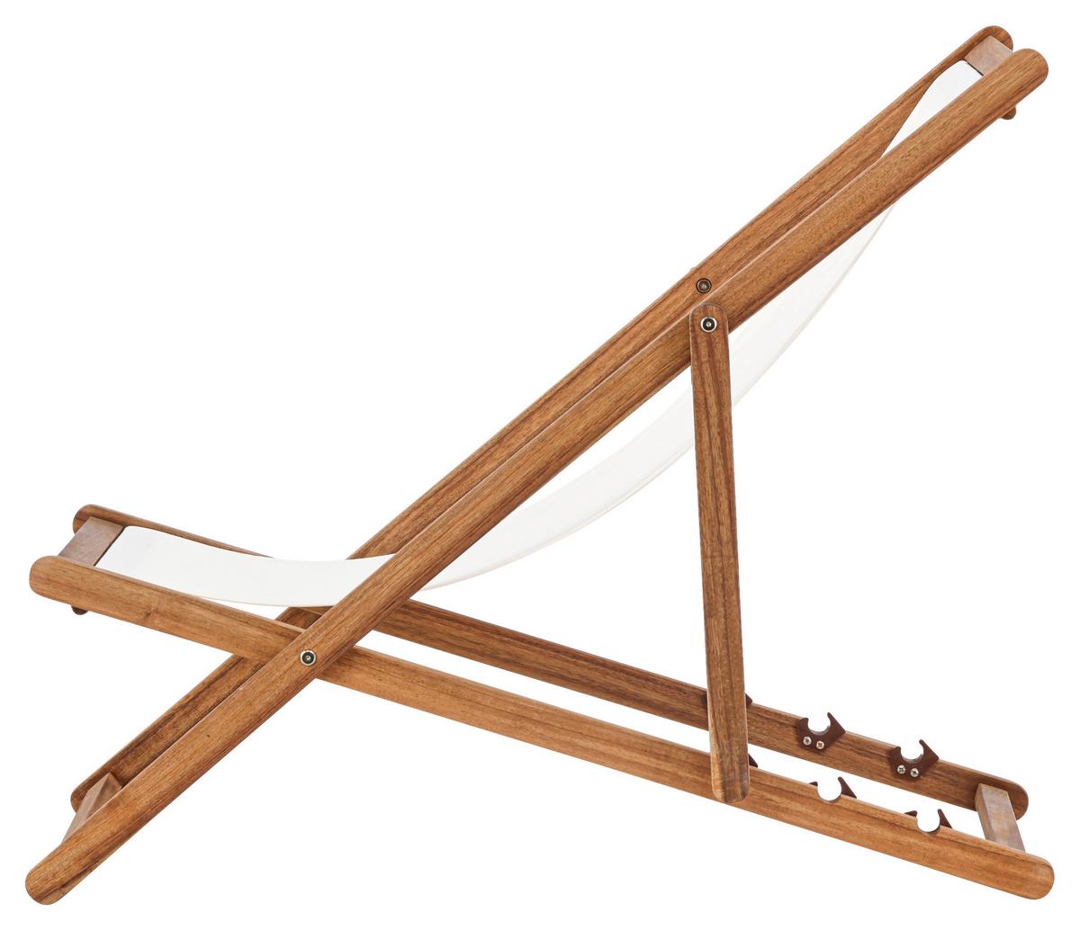STRANDSTUHL PEACHY - Beige/Naturfarben, KONVENTIONELL, Holz/Textil (57/80/105cm) - Gardenson