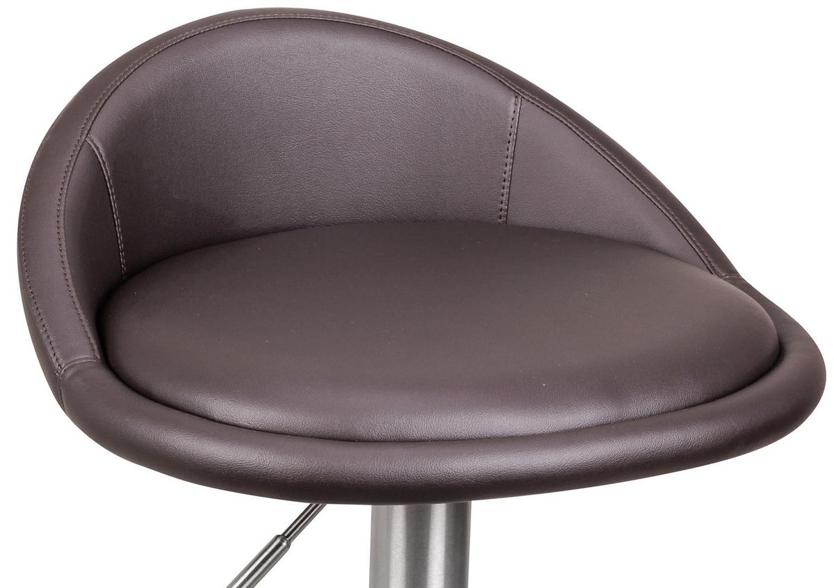 Barski Stol Wl1.602 - srebrne barve/rjava, Moderno, kovina/tekstil (43/54-79/43cm) - MID.YOU