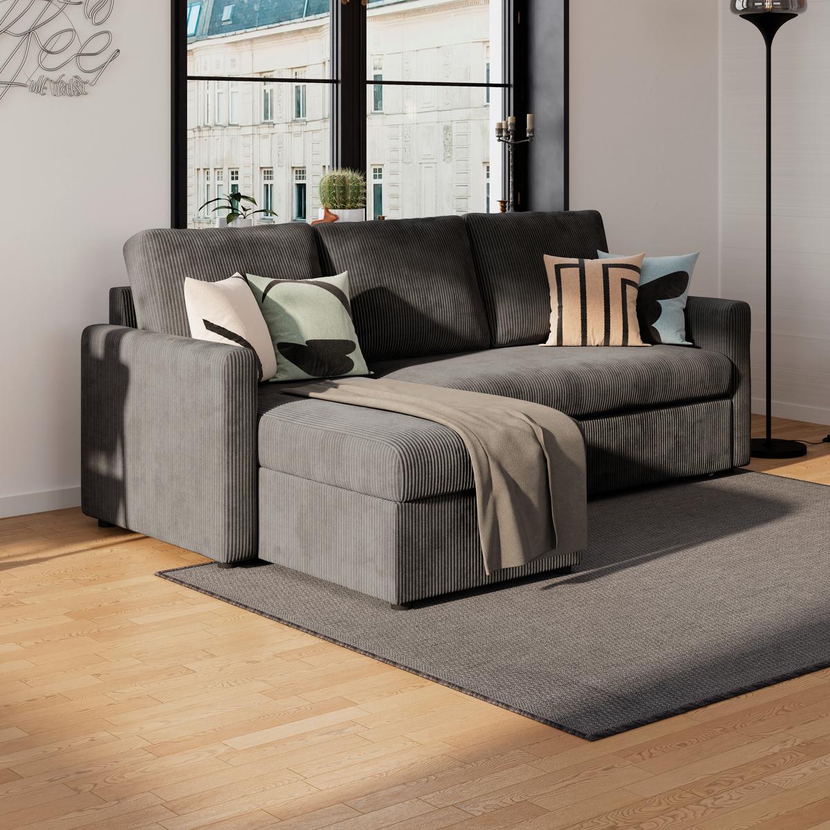 Coltar PARIS - antracit, Basics, lemn/metal (215/145cm)