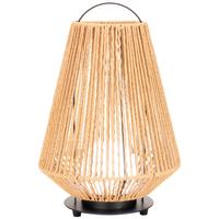 Zunanja Led-svetilka Newi - rjava, Moderno, kovina/naravni materiali (20/35cm) - Modern Living